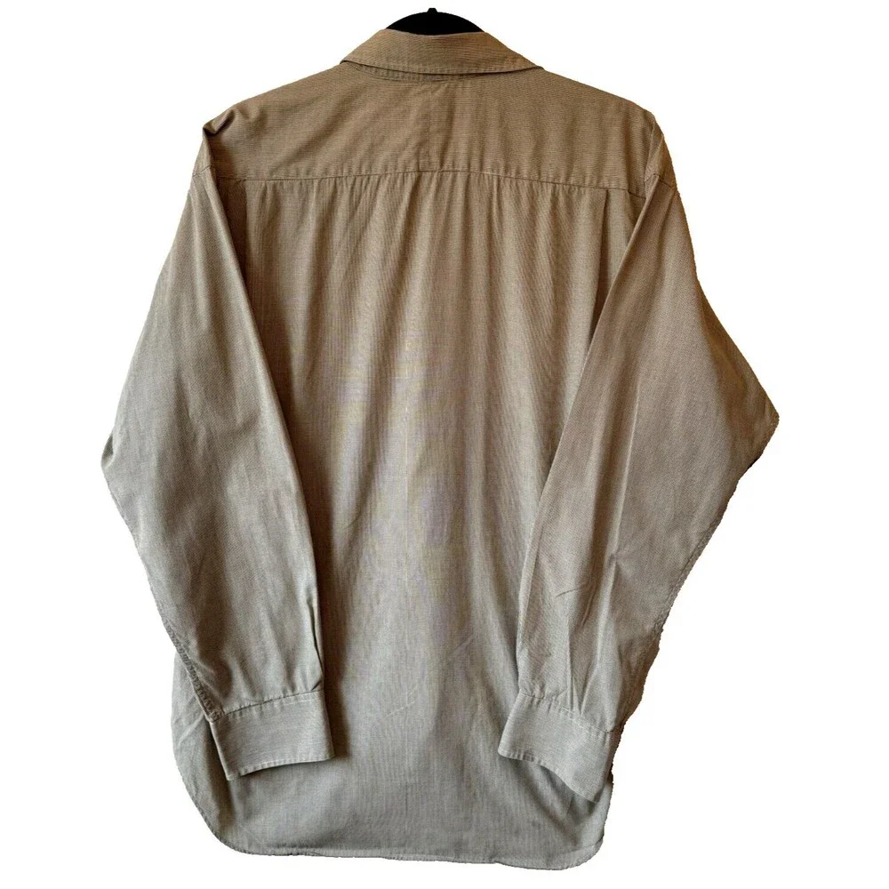 Banana Republic Shirt Mens Medium Gray‎ Button Front Regular Fit 100% Cotton